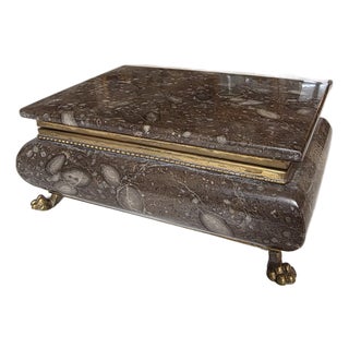 Stone Box With Paw Feet For Sale