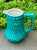 Art Deco Vintage Turquoise Majolica Pitcher From Western Germany For Sale - Image 3 of 11