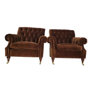 Regency Style Club Chairs by Charles Stewart Co. Hickory, Nc - a Pair For Sale