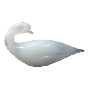 1980s Signed Tommaso Buzzi for Venini Incamiciato Murano Duck Figurine