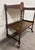 Wood Antique English Barley Twist Oak Trolley Tea Cart Dumbwaiter For Sale - Image 7 of 9