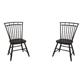 Pair Birdcage Back Windsor Side Chairs For Sale