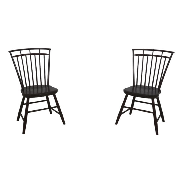 Pair Birdcage Back Windsor Side Chairs For Sale
