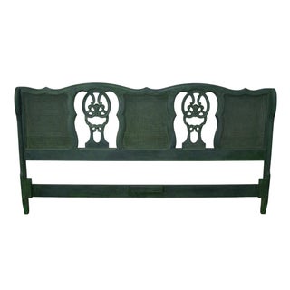 Custom Painted French Style King Size Headboard For Sale