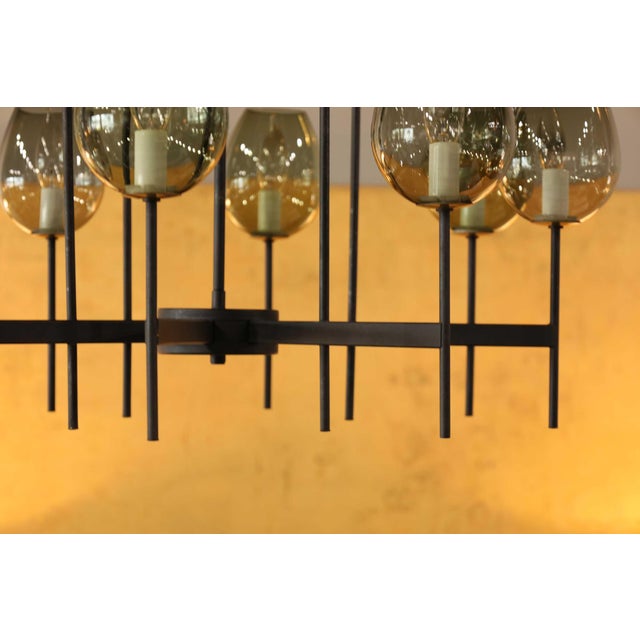 Lightolier Chandelier With Eight Arms and 16 Glass Bulbs For Sale - Image 9 of 11