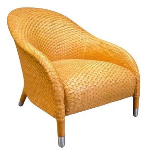 Braided Leather Armchair by Antonio Citterio, 1980s