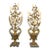 Monumental Italian Giltwood & Polychrome Dolphin and Floral Tole Candelabra For Sale