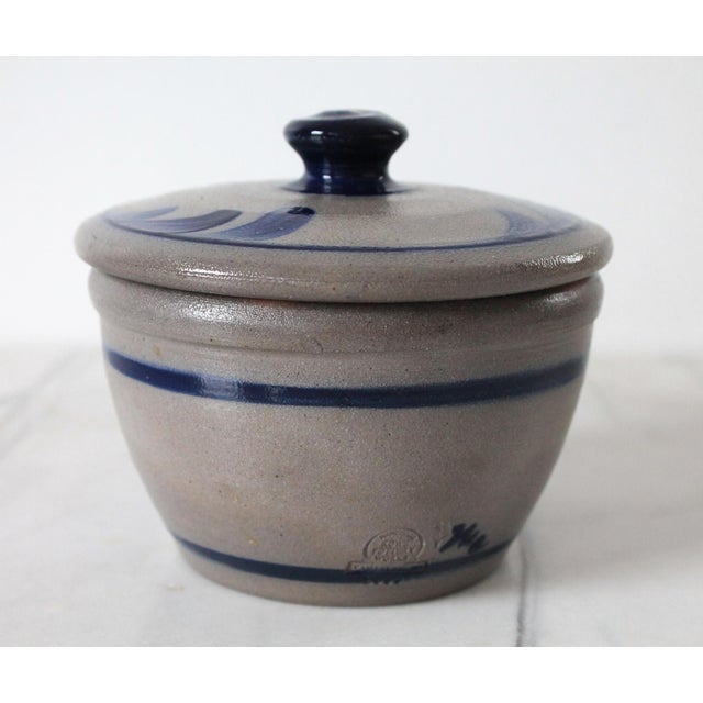 Vintage Rowe Pottery Works Butter Lidded Dish / Crock For Sale In Milwaukee - Image 6 of 12