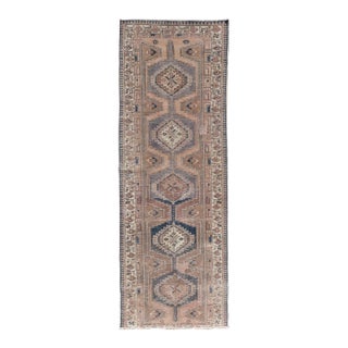 Vintage Persian Karajeh Distressed Rug With Medallion Design by Keivan Woven Arts For Sale