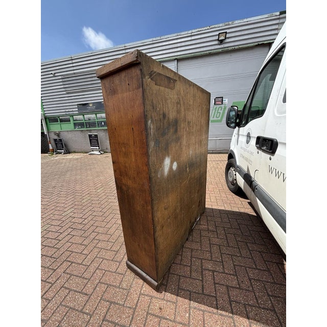 Brown Edwardian Shop Cabinet with Pigeon Holes and Shelving For Sale - Image 8 of 18