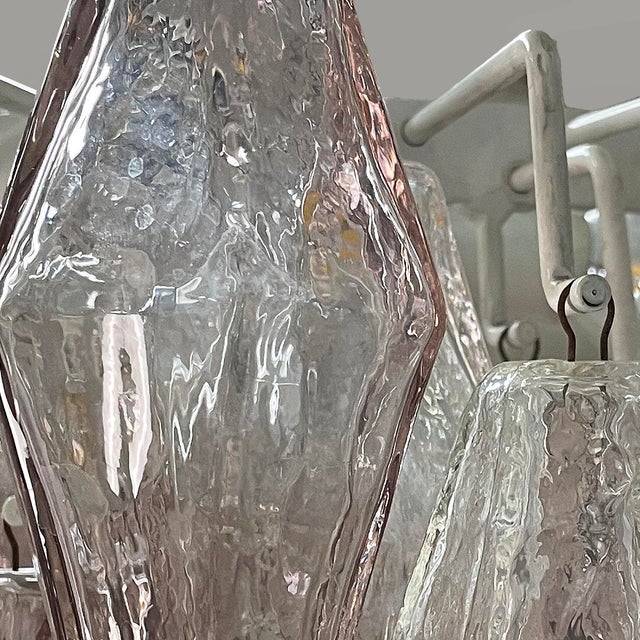 Mid-Century Modern Italian Poliedri Chandelier in Murano Glass by Carlo Scarpa for Venini, 1960s For Sale - Image 11 of 14