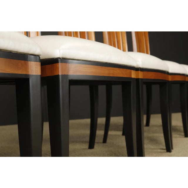 Ivory Set of 6 Eliel Saarinen 'Cranbrook' Dining Chairs, Refinished and Reupholstered For Sale - Image 8 of 18