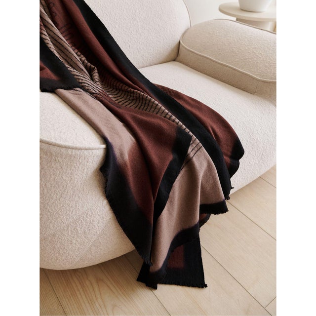 Handwoven Mink Brown Myrtle Drift Merino Throw is quietly refined and deeply tactile. It explores contrast through...