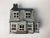 American Antique Cast Iron House, Porch, Chimney Still Coin Bank Building Silver & Green For Sale - Image 3 of 5