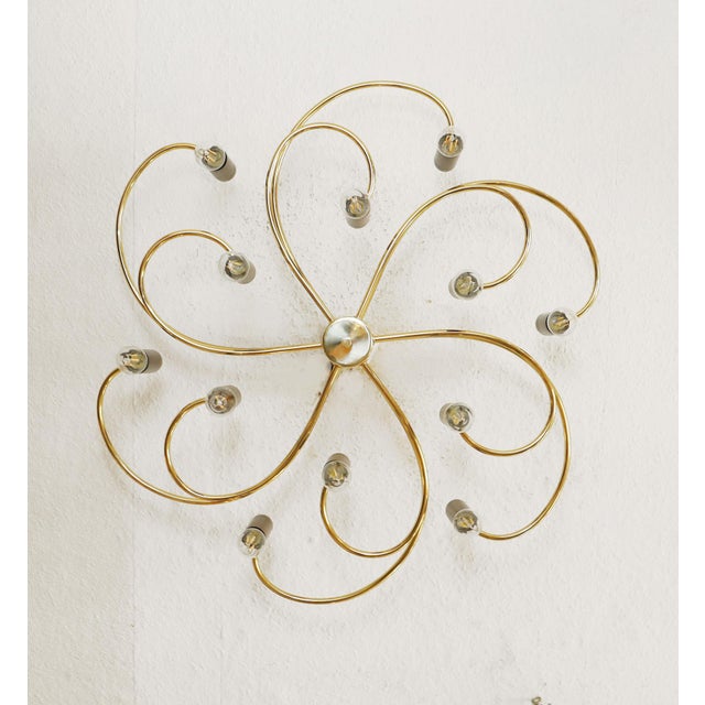 1970s Vintage Brass Ceiling Lamp, 1970s For Sale - Image 5 of 7