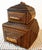 Brown Early 20th Century Tramp Art Box With Hinged Lid and Pull-Out Drawer For Sale - Image 8 of 10