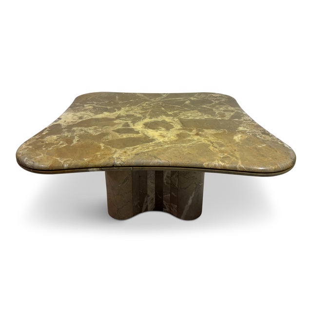 Italian Biomorphic Square Marble Table, 1970s For Sale - Image 17 of 17