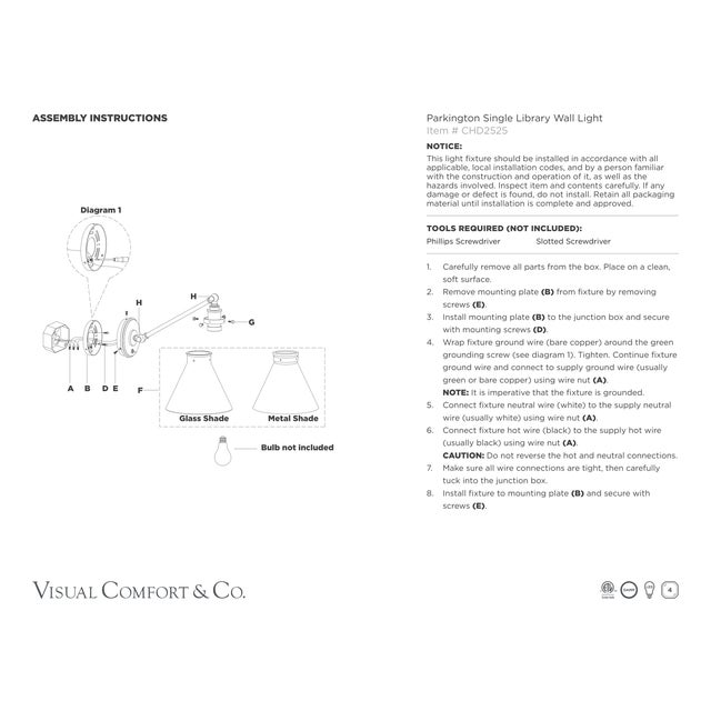 Visual Comfort Chapman & Myers for Visual Comfort Signature Parkington Single Library Wall Light in Antique-Burnished Brass For Sale - Image 4 of 5