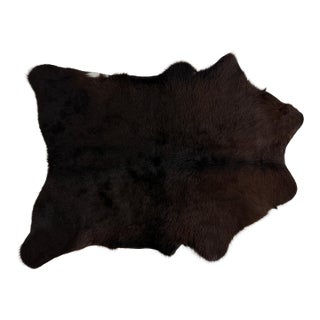 Natural Black Calf Hide 37" X 27" For Sale