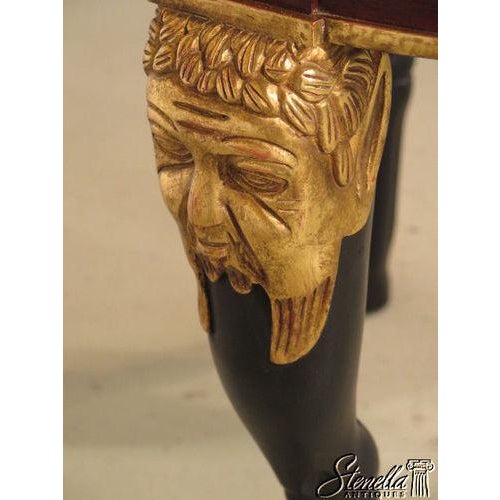 Brown Round Marble Top Regency Style Custom Made Center Table For Sale - Image 8 of 9