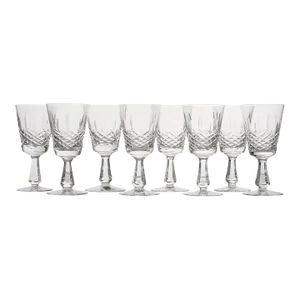 1960s Vintage Irish Waterford Kenmere Wine Glasses- Set of 8
