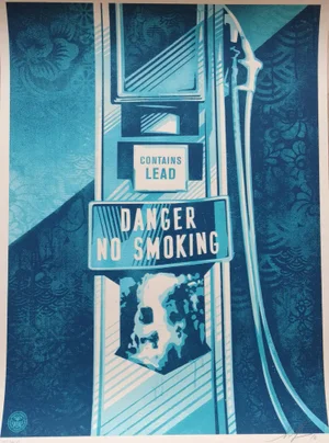 Shepard Fairey (Obey Giant), Danger No Smoking, 2016, Screenprint