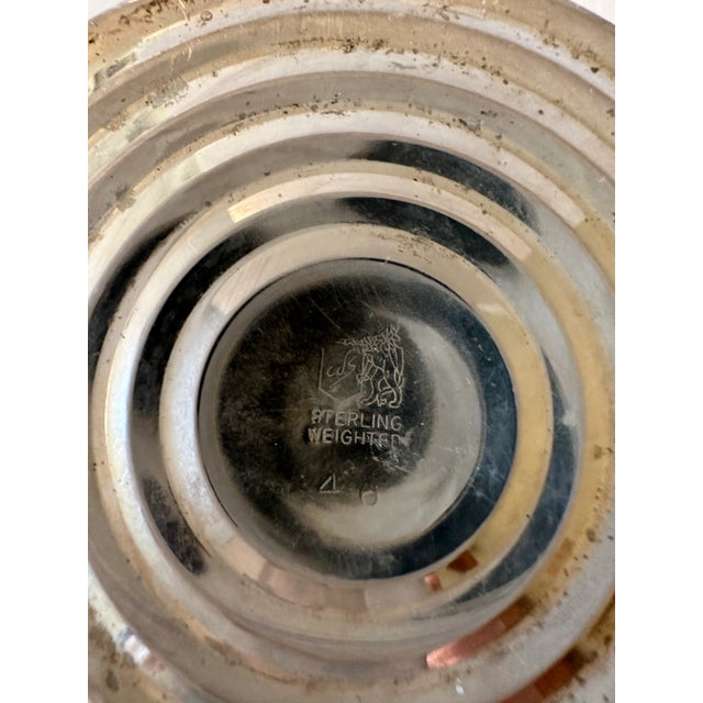 Vintage Sterling Silver Weighted Candlesticks- Set of 2 For Sale - Image 4 of 5