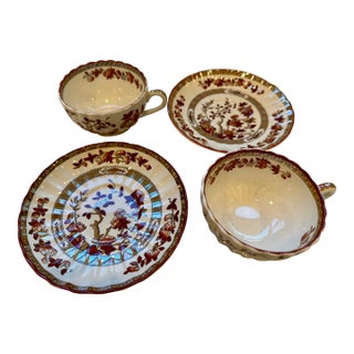 1950s Spode “Indian Tree” Tea Cups & Saucers – Set of 2 For Sale