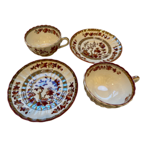 1950s Spode “Indian Tree” Tea Cups & Saucers – Set of 2