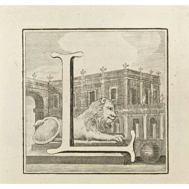 Letter of the Alphabet L, from the series "Antiquities of Herculaneum", is an etching on paper realized by Luigi...
