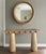 Modern Dot 65"long Modern Architectural Console Table With Ball Design in Light Oak For Sale - Image 3 of 8