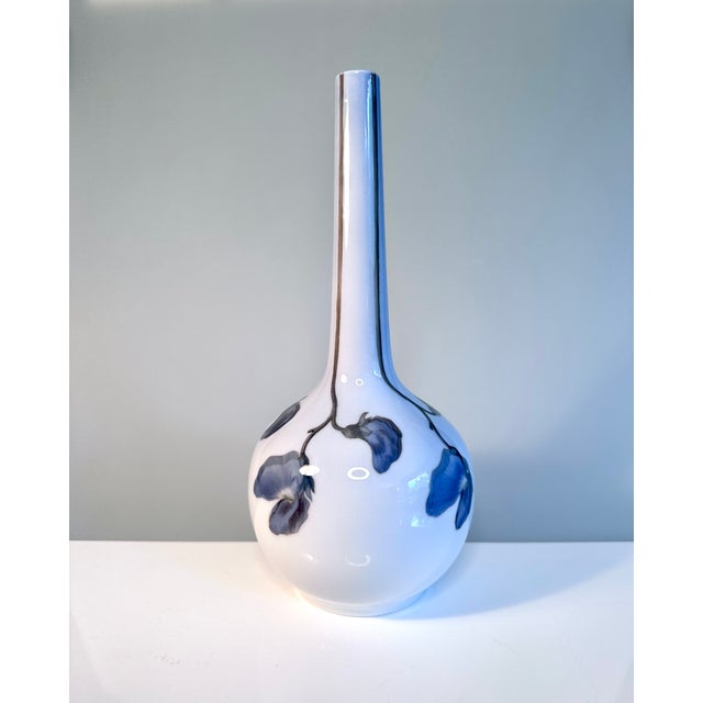 Blue Art Nouveau Porcelain Vase from Royal Copenhagen, Denmark, 1900 For Sale - Image 8 of 14