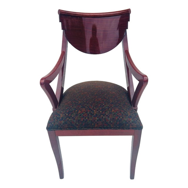 Contemporary Hollywood Recency Style Lacquered Wood Italian Attributed to Pietro Costantini Arm Chair For Sale