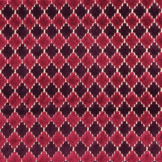 Mediterranean Schumacher Marrakesh Velvet Fabric in Black Cherry For Sale - Image 3 of 3