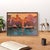 The painting ""Evening at the Yacht Club"" captures the enchanting atmosphere of a serene marina during the golden hours...