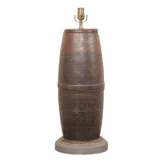 Antique British Colonial Column Table Lamp For Sale