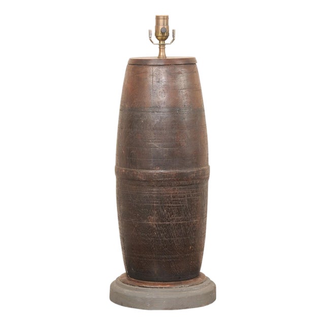 Antique British Colonial Column Table Lamp For Sale