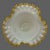 Mid-Century Modern Vintage Fenton Milk-Glass Crimped Ruffled Amber Yellow Edge Candy Dish Bowl For Sale - Image 3 of 9