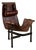 Patinated Jean-Paul Rykaert Leather Sling Chair For Sale