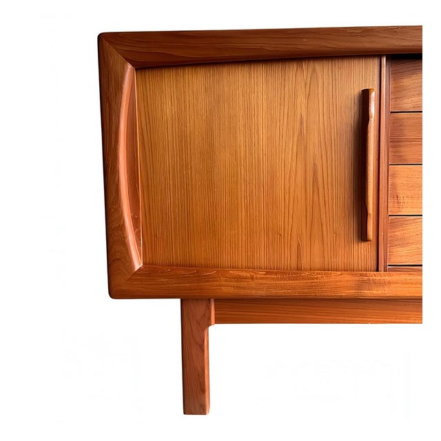 Vintage Danish Modern Cabinetmaker Teak Sideboard with Sliding Doors attributed to H.P. Hansen, Denmark, 1960s For Sale - Image 10 of 18