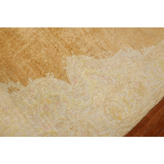 Asian Antique Zabihi Collection Rich Antique Turkish Silk Cotton Rug For Sale - Image 3 of 12