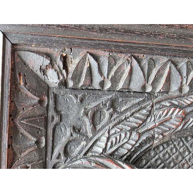 Wood Neo-Medieval Hand-Carved Walnut Chest with Christian Iconography, 19th Century For Sale - Image 7 of 16