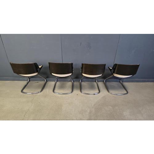 Arpege Dining Chairs attributed to Étienne Fermigier for Baumann, 1970s, Set of 4 For Sale - Image 3 of 11