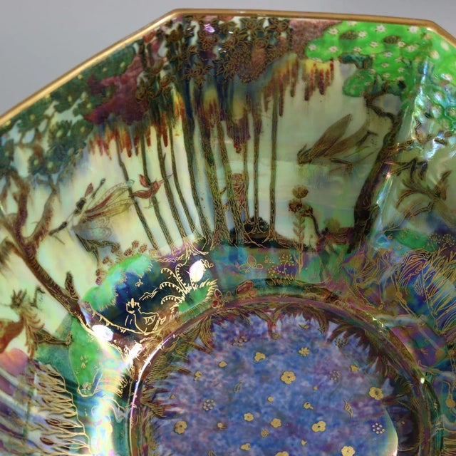 Large Wedgwood Fairyland Lustre Octagonal Dana Bowl For Sale - Image 6 of 12