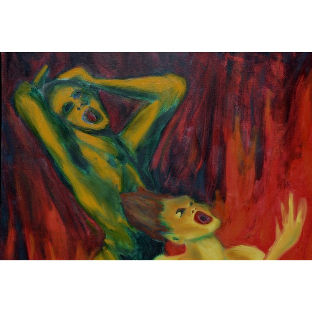 Contemporary l'Enfer De Deux - Abstract Figurative by J. Gregory For Sale - Image 3 of 5