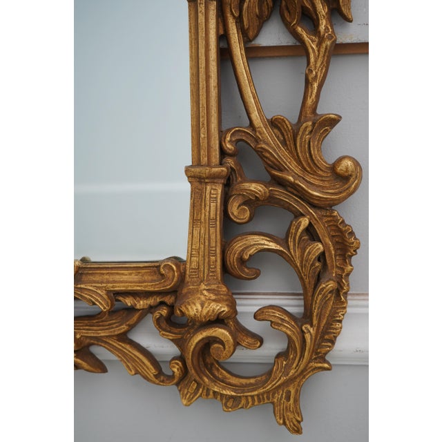 Glass Friedman Brothers Large Model 5852 Ornate Gold Mirror For Sale - Image 7 of 12
