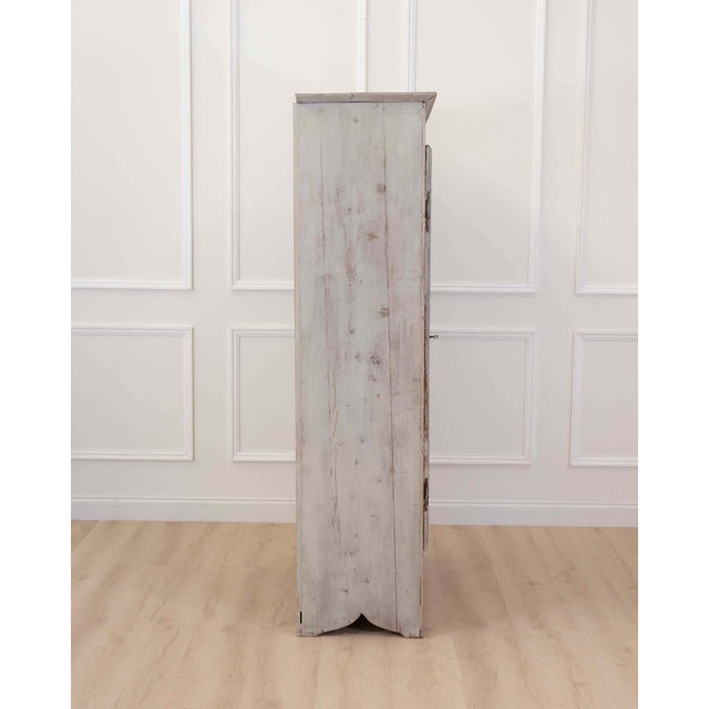 Light Gray French 18th Century Painted Pine Cabinet For Sale - Image 8 of 8