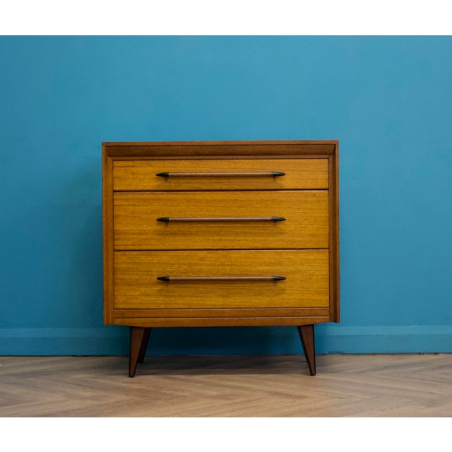 A teak chest of drawers from Lebus from the Link Range Featuring 3 drawers This piece has an attribution mark, I am sure...