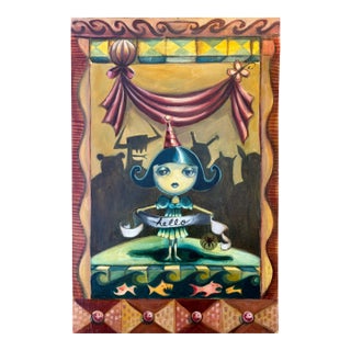 Original Pop Surealism Artwork by Candace Jeanette Entitled "Hello", 2000 For Sale