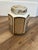 This is a vintage Japanese porcelain hexagonal ginger jar featuring a gold-trimmed hummingbird and iris flower motif with...